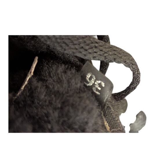 P448 Skate Boster Black Leopard Print Suede FurLined High Top Sneakers 36 - Picture 11 of 13